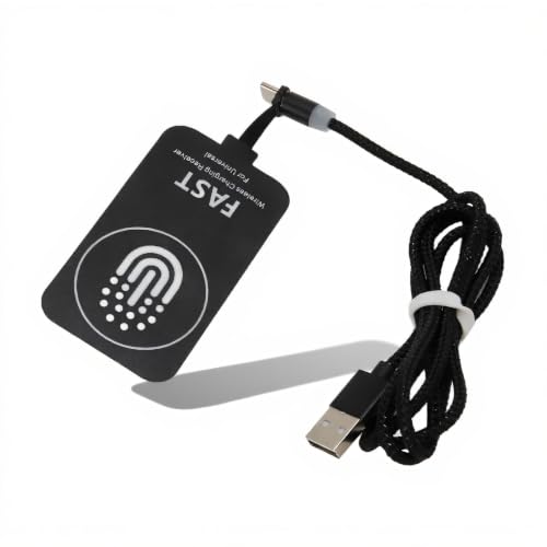Generic Receptor carregador sem fio ultrafino de 10W tipo C, patch de carregamento sem fio com cabo de carregamento magnético para A51 J2 J3 J7, 2, alta eficiência