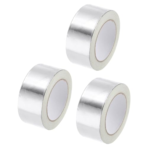 Image of uxcell Aluminum Foil Tape 2 Inch x 30 Yards Silver High Temperature Tape for HVAC, Sealing, Patching Hot and Cold Air Ducts 3 Pcs
