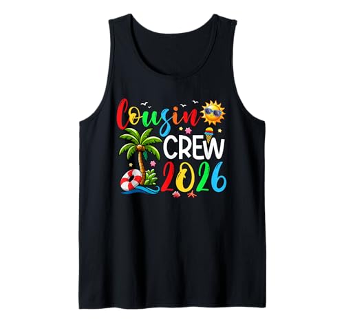 Cousin Crew 2026 Family Group Costume Summer Vacation Beach Tank Top