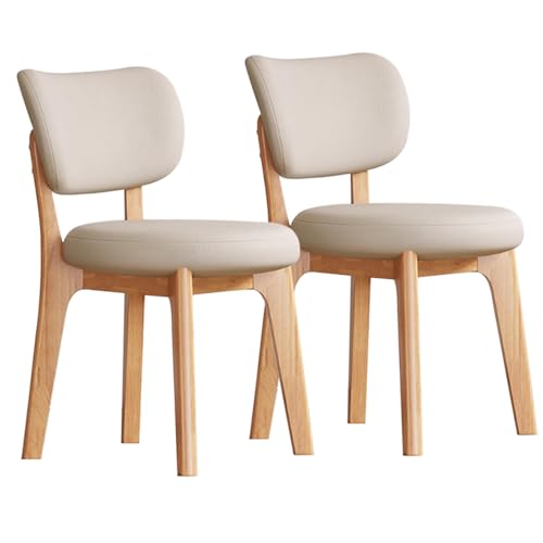 Genérico Sillas de Comedor Madera Sillas de Cocina Tapizada Pack 2 con Respaldo y Pata de Madera para Comedor Salón Dormitorio y Recepción (Madera1)