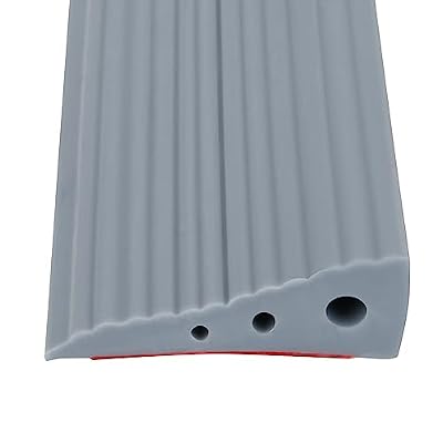 0.8'' Rise Silica Gel Wheelchair Ramp, Non-Slip Indoor Threshold Ramp, Solid Bendable Sweeping Robot Portable Curb Ramp for Bathroom Kitchen Balcony Porch Wheelchair Bike Scooter (Gray)