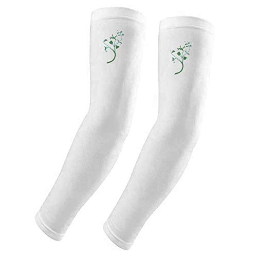 Guante con protección UV para brazos elástico transpirable con hojas verdes