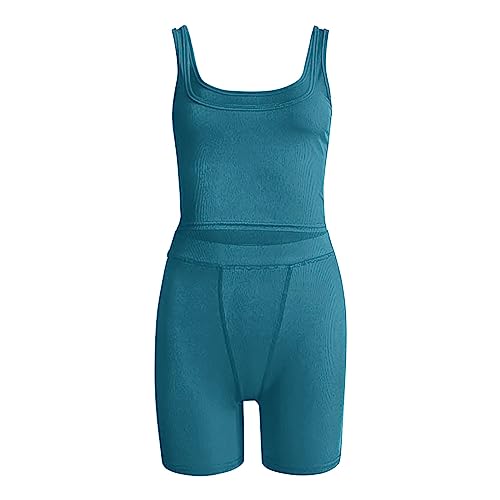 Conjunto feminino de 2 peças de roupa de treino casual grande camiseta top shorts motociclista espor