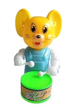 Key Operated Drummer Toy | Drum Toy for Birthday Gift, Return Gift (Mouse)