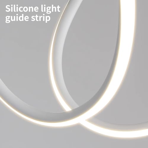 Luces de techo para iluminación colgante de metal blanco y lámpara de araña LED 6