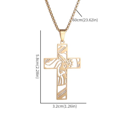 Collier couronne d'épines chrétienne | Bijou épais unisexe résistant