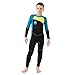 Kids Wetsuit for Boys Toddlers by Scubadonkey | Wetsuit for Kids in 2.5mm Neoprene UPF 50+ | Meets CPSC Safety Requirements (Blue/Yellow, 12)