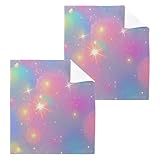 Amooorous Colored Romantic Glitter 100% cotton hand towel decorative Reusable cream hand towels for bathroom Ultra Absorbent, Quick Drying,Lint Free facial washcloths for women 30.5x30.5cm 4 Pack