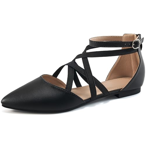 Image of Reimferce Womens Ballet Flats for Wedding: Comfortable Dress Work Flat for 2026 - Ladies Dressy Zipper Walking Shoes