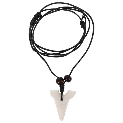 Healvian Collier Dents De Requin Pendentif Suspendu Style Exotique Unisexe 25.00X2.90X1.20Cm...