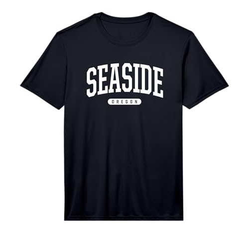 College Style Seaside Oregon Souvenir Gift Performance T-Shirt