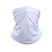 G4 Neck Gaiter Face Mask Balaclava Neckerchief Bandanna Headband Multi Functional (White, Small)