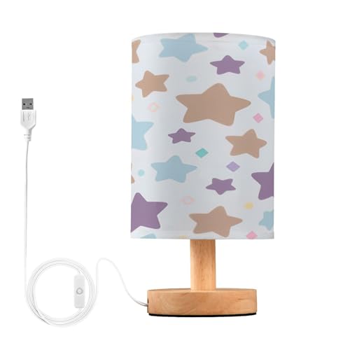 Lampara de mesa infantil con estrellas coloridas miniatura 1