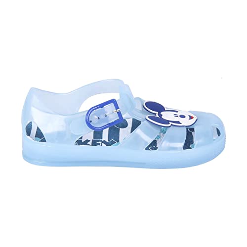 CERDÁ LIFE'S LITTLE MOMENTS Niño Fabricada con Suela Estampadas con Personajes de Mickey | Zapatillas Cangrejeras de PVC con Hebilla plástica-Licencia Oficial Disney, Azul, 26 EU