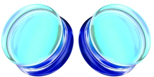 Jauges d'oreille en verre Aurora Borealis 6mm 2 Gauge pour un style alternatif au quotidien