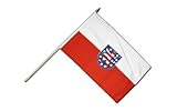 Größe der Fahne: 30 x 45 cm Flaggenfritze Stockflagge Deutschland Thüringen - 30 x 45 cm