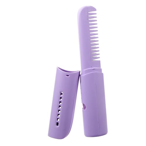 Peine alisador de cabello calentado por USB recargable inalámbrico para viaje, cepillo portátil con masajeador de cuero cabelludo para alisar suavemente y fácil peinado en cualquier momento miniatura 1