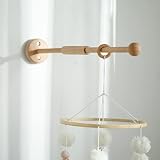 Wooden Mobile Arm Baby Mobile Hanger Screw Reinforced 21.6 Inch Crib Mobile Holder Wooden Mount Wall