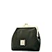 Dooney & Bourke Coin Purses, Vintage Leather Framed Clutch Wallets for Women - Black & Black