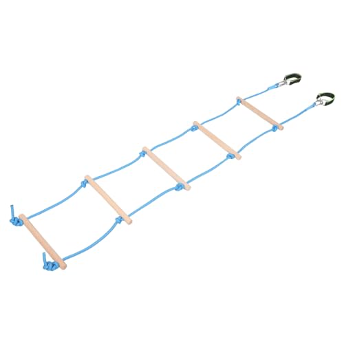 Milisten Scala Di Corda Per Ragazzo Ragazza Di Arrampicata in Legno Robusto Design Corda Morbida Adatto Sia Per Interni Che Per Esterni Semplice Da Montare e Riporre