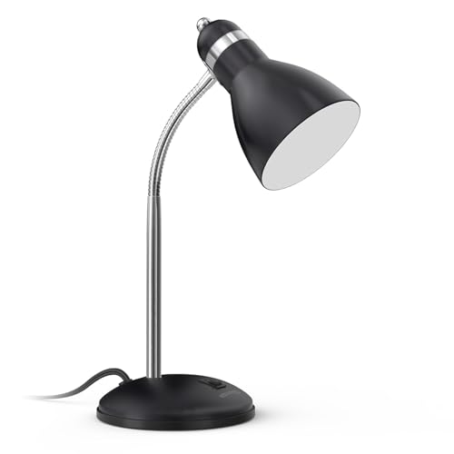 LEPOWER Metal Desk Lamp, Adjustable Goose Neck Table Lamp, Eye-Caring Study Desk Lamps for Bedroom, Study Room and Office (Black) by LEPOWER - Image 9