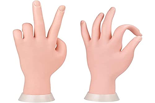 Práctica del arte del clavo Entrenamiento Herramienta de mano izquierda Flexible Modelo de mano flexible Pantalla plegable Manicura Práctica de mano Mano Prótesis Mano para Uñas