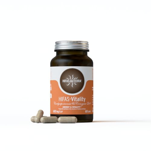 HIFAS DA TERRA - HIFAS-Vitality Extracto Puro de Cordyceps Sinensis, Ginseng y Coenzima Q10 - Reduce...