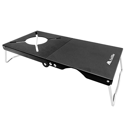 EnHike 遮熱テーブル SOTO ST-330 遮熱板 シングルバーナー用 テーブル 折畳マルチタイプ 4種類バーナー対応 アルミ アシスト遮熱テーブル 1台多役 軽量 コンパクト キャリーバッグ付き