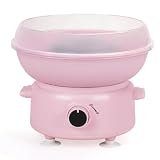 Cotton Candy Maker, Mini Pink Cotton Candy Machine for Weddings, Birthday Parties, Easter, Easy to Clean, Home Use