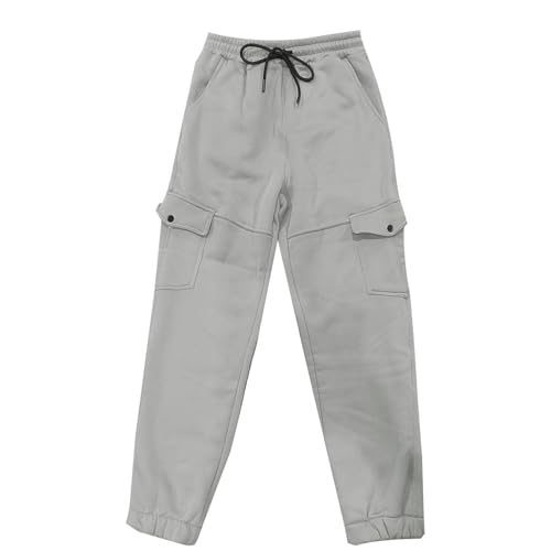 Mens Baggy Sweatpants Drawstring Elastic Waist Cargo Pants Workout Running Athletic Jogger Sweat Pants with Pockets2