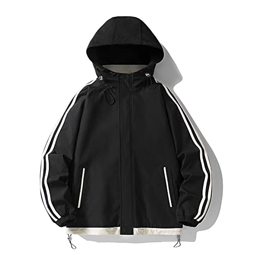 Veste décontractée homme Youllyuu noire XL pour les sorties en ville