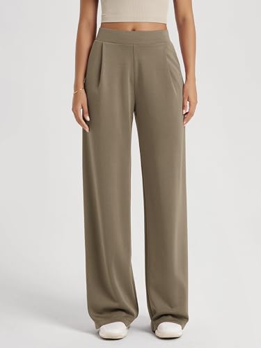 Image of ODODOS Modal Soft Wide Leg Pants for Women High Waist Casual Relaxed Pants with Pockets-27 /29 inch / 31 inch Inseam