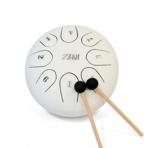 axGear Rain Drum Steel Tongue Drum 6 Inch 8 Notes Instrument