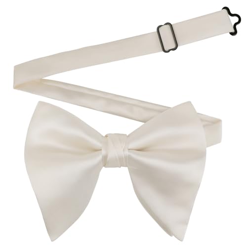 Image of Alizeal Velvet Pre-tied Adjustable Bow Tie for Men Oversize Formal Solid Tuxedo Bowtie
