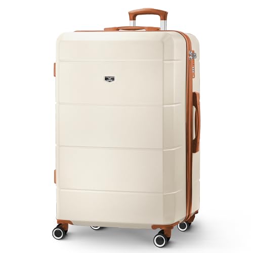LUGG 28 Inch Jetset Suitcase Hard Shell Case 4 Wheel Travel bag Lightweight ABS Material with TSA Lock Approved for Travel with easyJet, British Airways, RyanAir, Virgin Atlantic, Emirates(75x49x29cm)