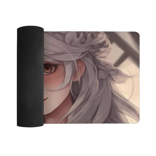 Protector de escritorio White Hair Anime goma blanco 30x60cm miniatura 3