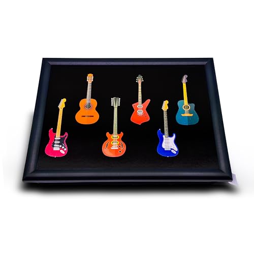Large Wooden GUITAR DESIGN Soft Padded Cushioned Bean Bag Lap Dinner Laptop Food TV Tray UK