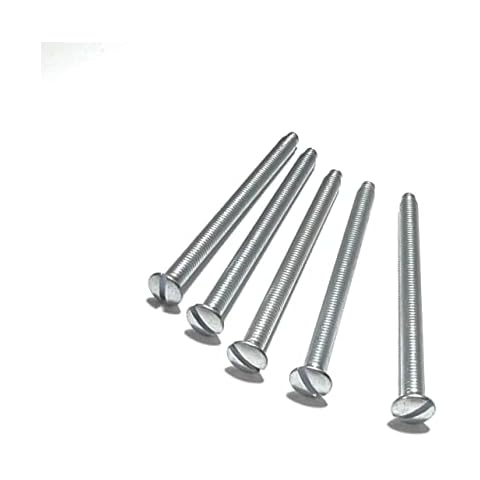 M3.5 (3.5mm x 25mm) Nickel Plated Slotted Raised Countersunk Electrical Socket Screws (Pack of 20) Cover