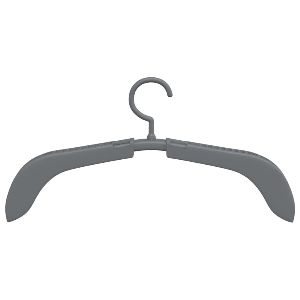 Ausziehbare Kleiderbügel Set 5 Stk. Grau, 37,5 bis 51,5 cm, PP Kunststoff, mit gebogenem Schulterdesign, platzsparend für Hemd Jacke Rock Anzug Organisation
