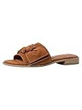 Materiale interno: tessuto MARCO TOZZI By Guido Maria Kretschmer 2-2-87100-26-Ciabatta in Pelle Scamosciata, Sandali Bassi Donna, Cognac, 36 EU