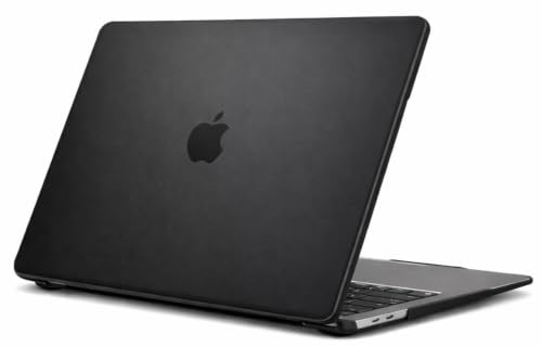 Image of Meyaar Compatible with MacBook Neo Case 13 Inch A3404 with A18 Pro Chip 2026, Transparent Hard Shell Plastic Snap-On Protective Cover (Frosted Black, for MacBook Neo 13 inch (A3404))