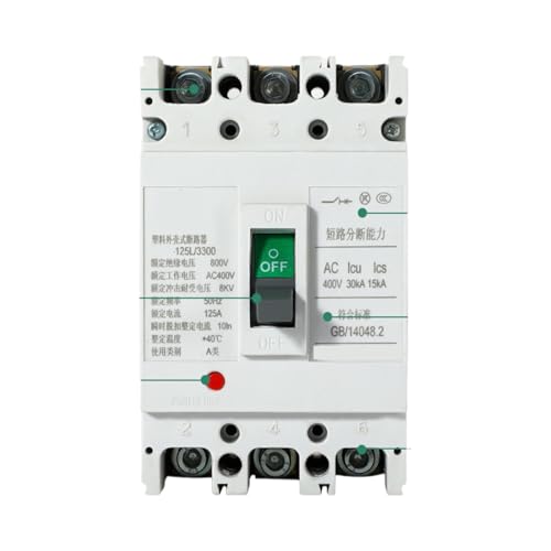 Disjoncteur 4P 400A triphasé boîtier moulé pour réseau électrique - 4