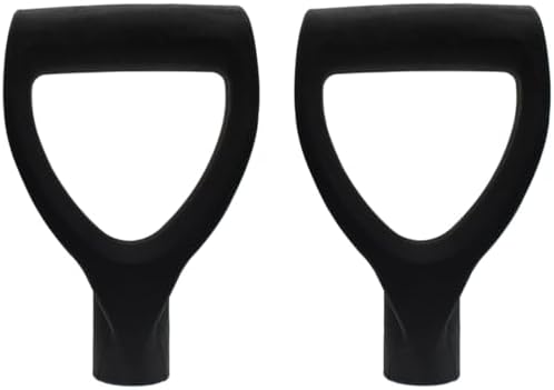 2PCS D Shaped Plastic Grip 32mm/1.26" Inner Diameter Replacement Shovel Handle Black Garden Accessories for Garden Shovel and Camp Shovel image 4