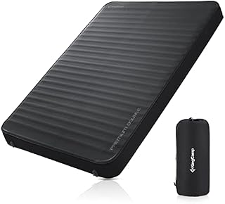 KingCamp Self Inflating Camping Mat Air Mattress Inflating Air Bed Inflatable Roll Mat Foam Sleeping Pad Double (79.1"x50.3"x3.0") Portable Large Thick Warm for Camping Hiking Traveling Indoor