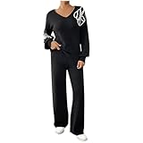 【Matériau】: les ensembles de salon o-ur sont fabriqués à partir d'un tissu tricoté côtelé de haute qualité, ultra doux, léger et respirant. Le tissu doux et les designs spacieux sont indulgents pour tout le monde. Soyez confortable et tendance dans cet ensemble de pyjama long, assurant un confort tout au long de la journée Idéal pour les week-ends douillets.