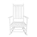 XINYUN Rocking Chair Wooden Frame Chair Indoor and Outdoor Fade Resistant Rocker with 350lbs Weight Capacity All Weather Porch Rocker for Garden Lawn Balcony Backyard and Patio Porch 1 White