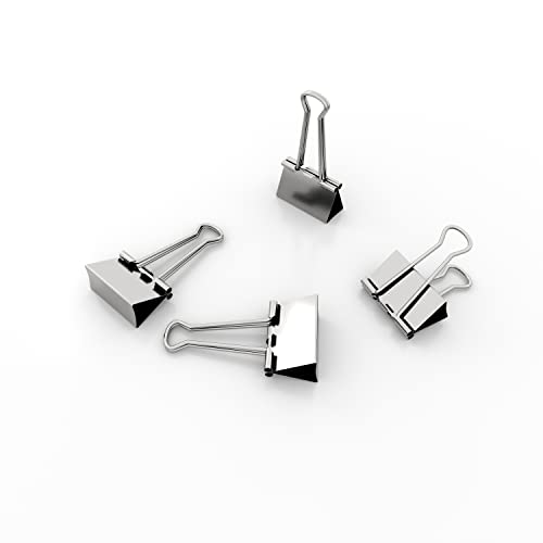 Nctinystore Binder Clips Small Metal Clamp 0.75 inch / 19 mm (Silver, 40 PCS)