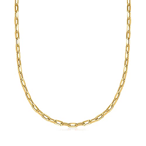 Ross-Simons Italian 14kt Yellow Gold Paper Clip Link Necklace. 18 inches