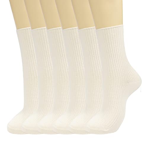 6 Pairs Japanese Aesthetic Cute Athletic Soft Socks for Women & Girls, Ankle Crew Stretch Neutral Socks