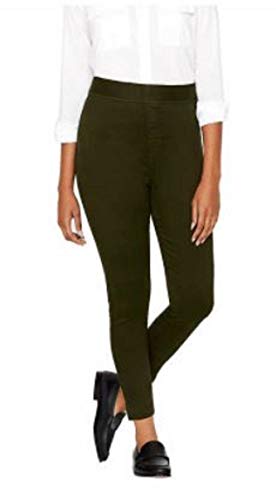 Buffalo Ladies’ High Rise Pull-On Stretch Skinny Blend Pant (Olive, XX-Large)